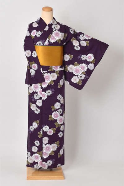 浴衣[紫と菊]