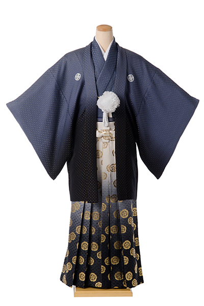 卒業式 袴 レンタル 紋付(紺）