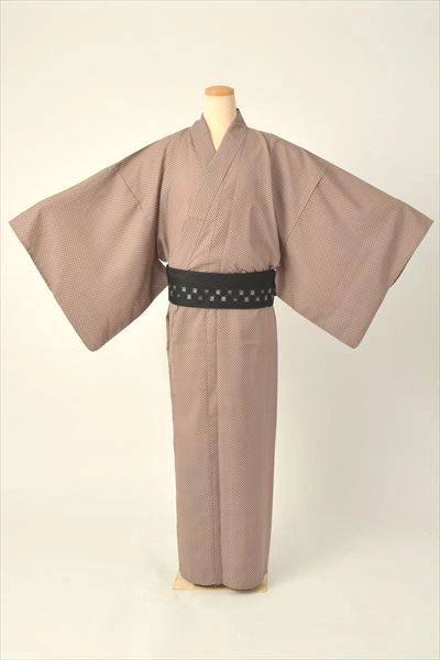 浴衣レンタル 渋谷 浴衣[168-178cm]（hiromichi　nakano・ベージュの格子柄）
