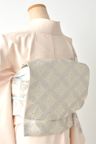 訪問着(桜色・銀糸の小菊)