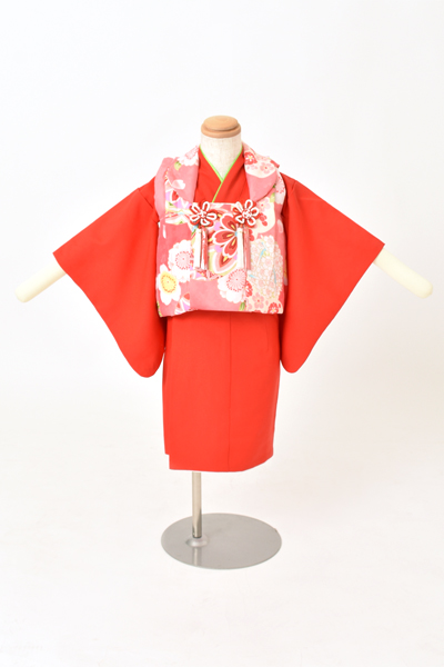 1歳被布セット［赤・桜］