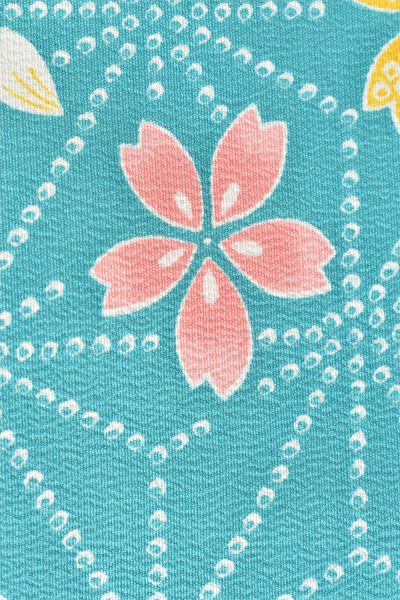 三歳祝着セット[水縹色・麻の葉]