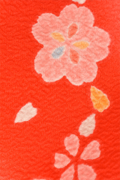 三歳祝着セット[赤・花々]