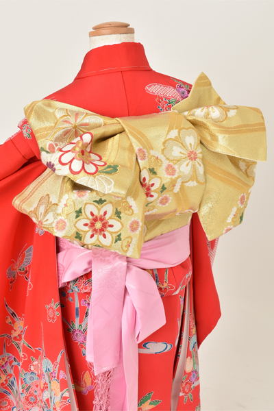 七歳祝着[ピンク・紅型風]