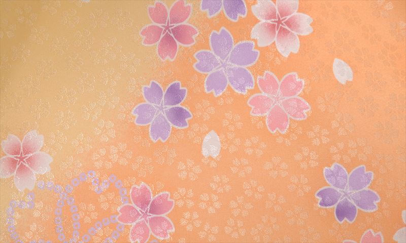 卒業袴(オレンジ・クリーム・桜)