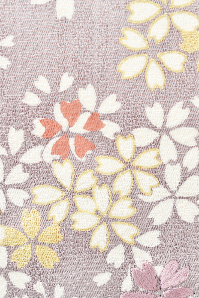 訪問着[茶色・小花]