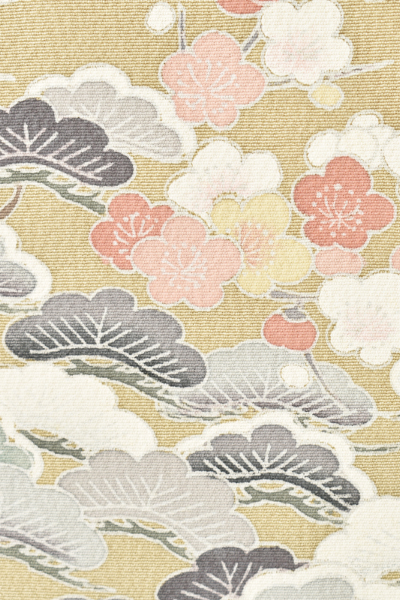 訪問着[茅色・松]