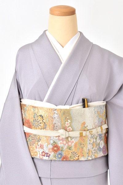 色留袖[藤紫・牡丹]