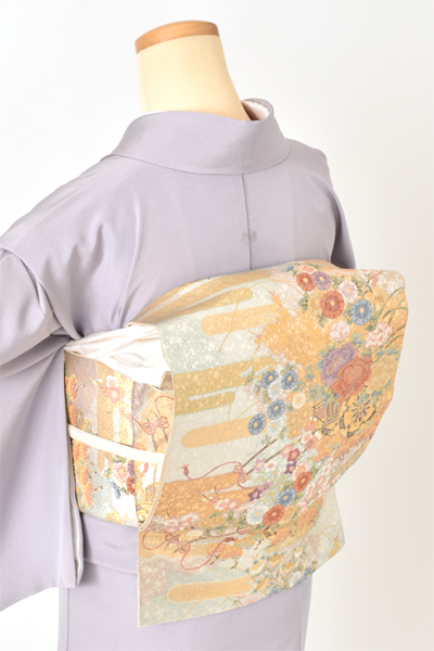 色留袖[藤紫・牡丹]