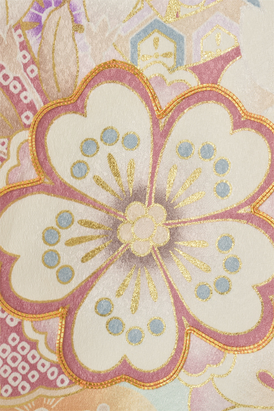 お宮参り[水色・花々]