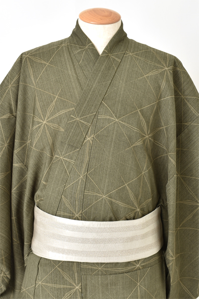 浴衣[JAPAN STYLE170-178cm・モスグリーン]