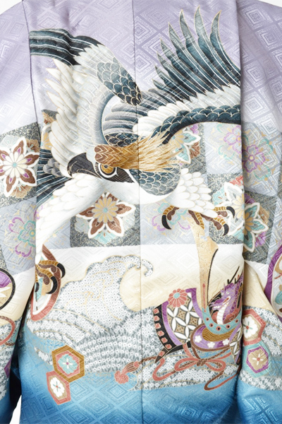 5歳祝着[深緑色・兜]