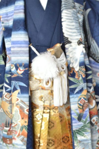 5歳祝着[紺色・宝尽くし]