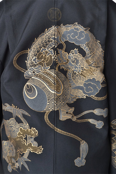 5歳祝着[黒色・龍]