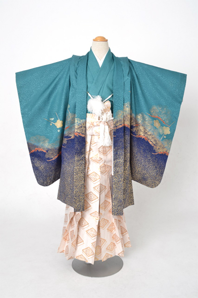 5歳祝着[青色・鷹]