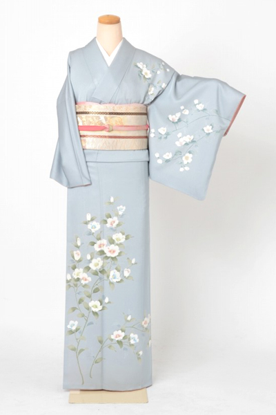 訪問着[青系・花]
