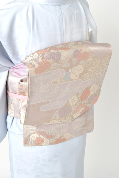 訪問着[水色・花]