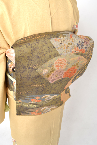 訪問着[辛子・鬘帯・花]