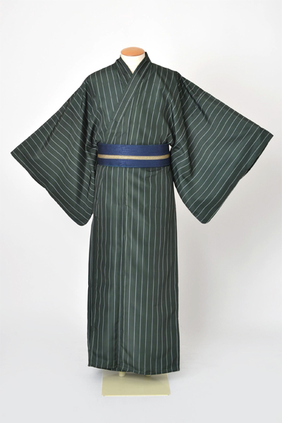 浴衣[168-178cm]緑・縞
