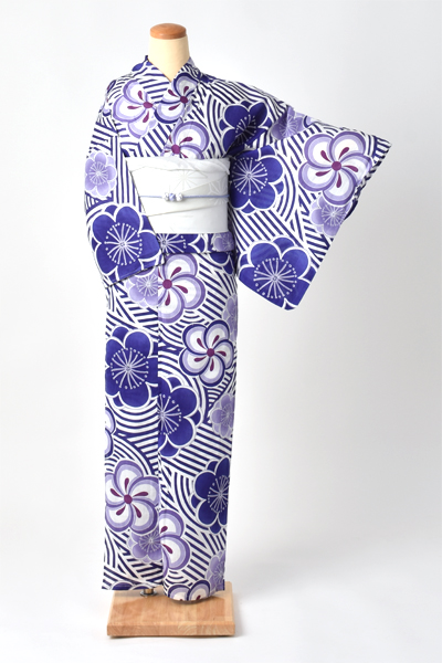浴衣（紫×梅）