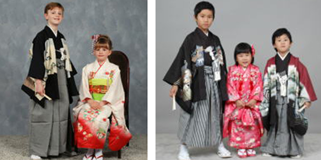 对于孩子和服 Aki 和服租赁位于交通便利的日本东京市中心