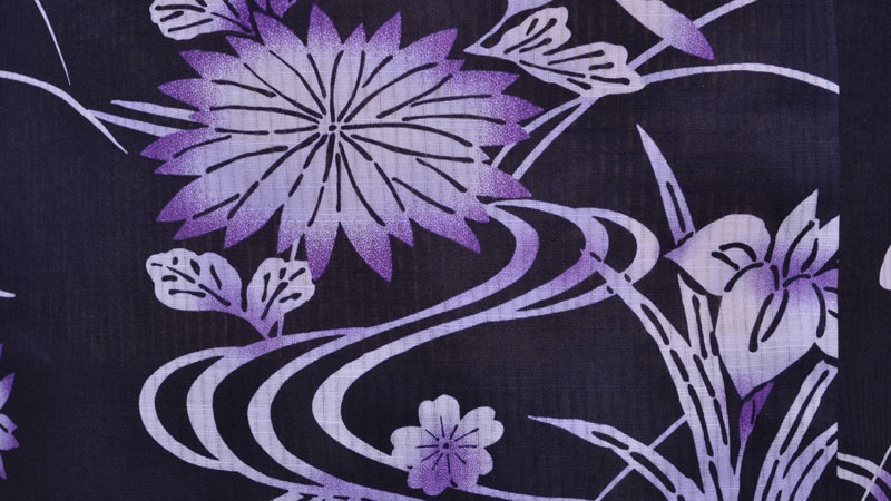 浴衣(紫・花)