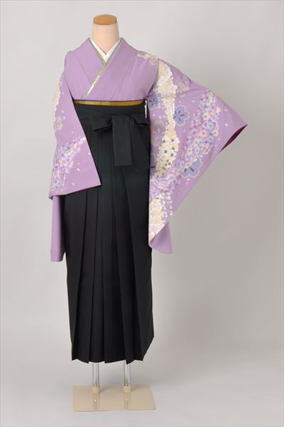 卒業袴(淡い紫・桜)