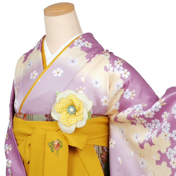 卒業袴(うす紫・桜)