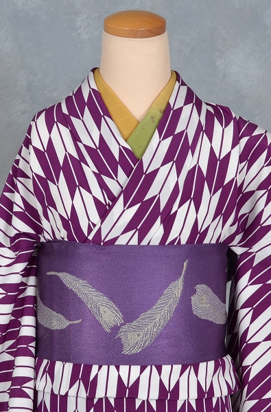 shibuya casual［紫色地の矢絣模様］