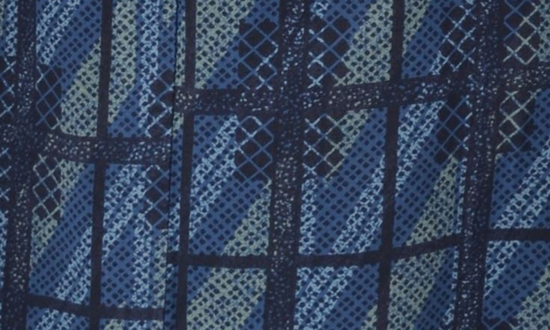 浴衣［167〜177ｃｍ］藍色の抽象柄
