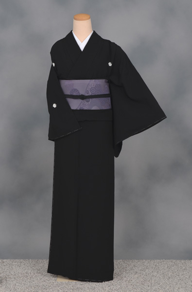 黒喪服+色喪帯 [重い略礼装(袷) ]