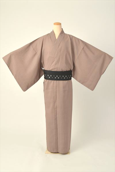 浴衣[168-178cm]（hiromichi　nakano・ベージュの格子柄）
