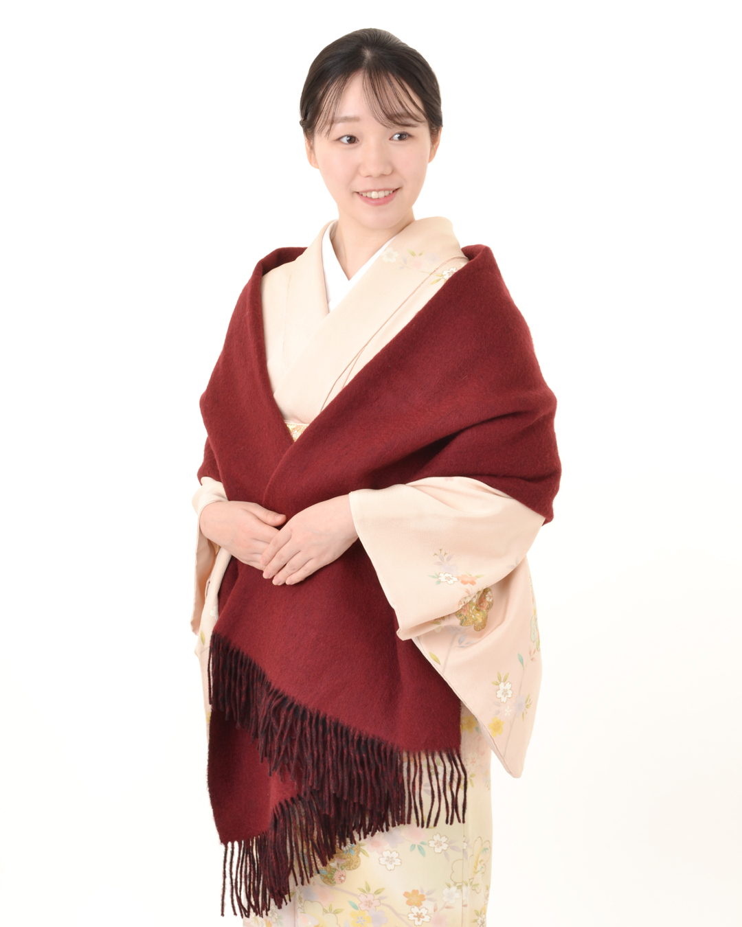 着物にショールやストールを羽織る 防寒