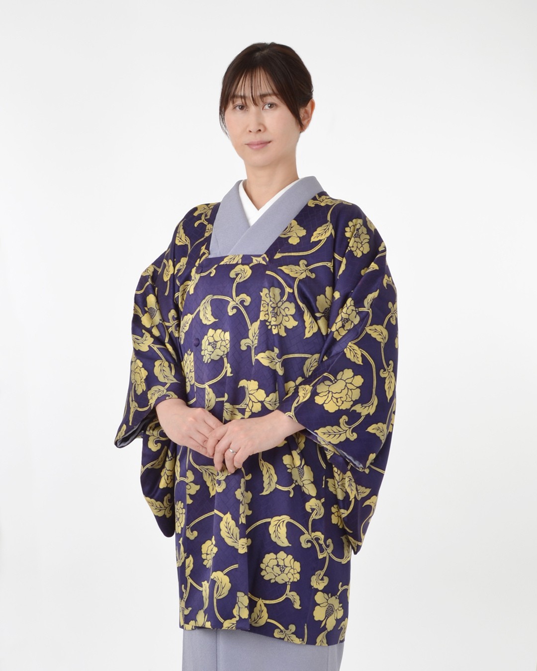 道行コートと訪問着 防寒