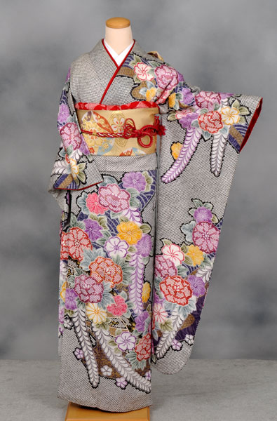 振袖 総絞り 花